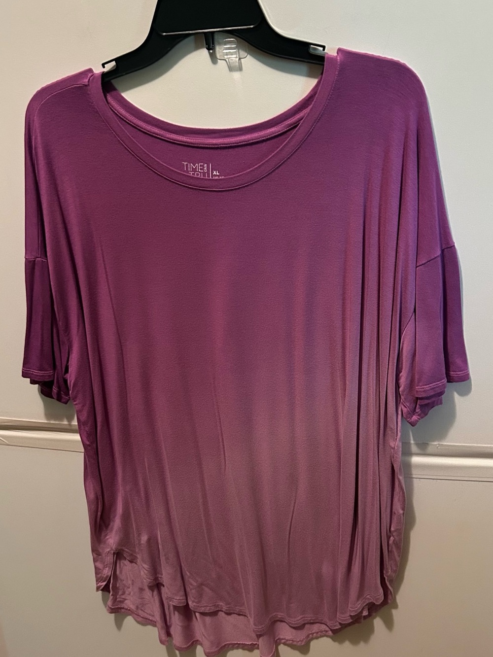 Time and Tru Purple woman’s Ombre Short-Sleeve Women's Top. XL